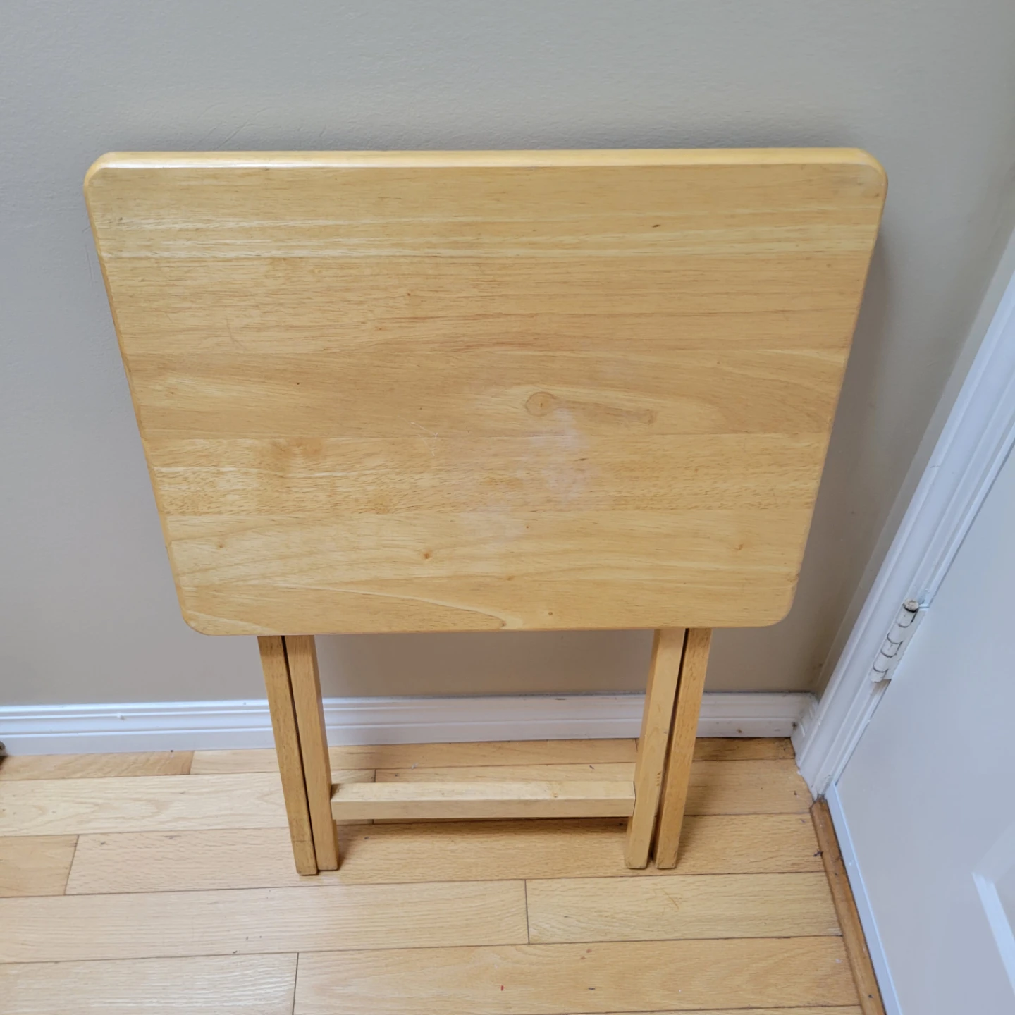 SolidWood Foldable TV Dinner Tray Multi Purpose NiceNaturalColor - photo 3