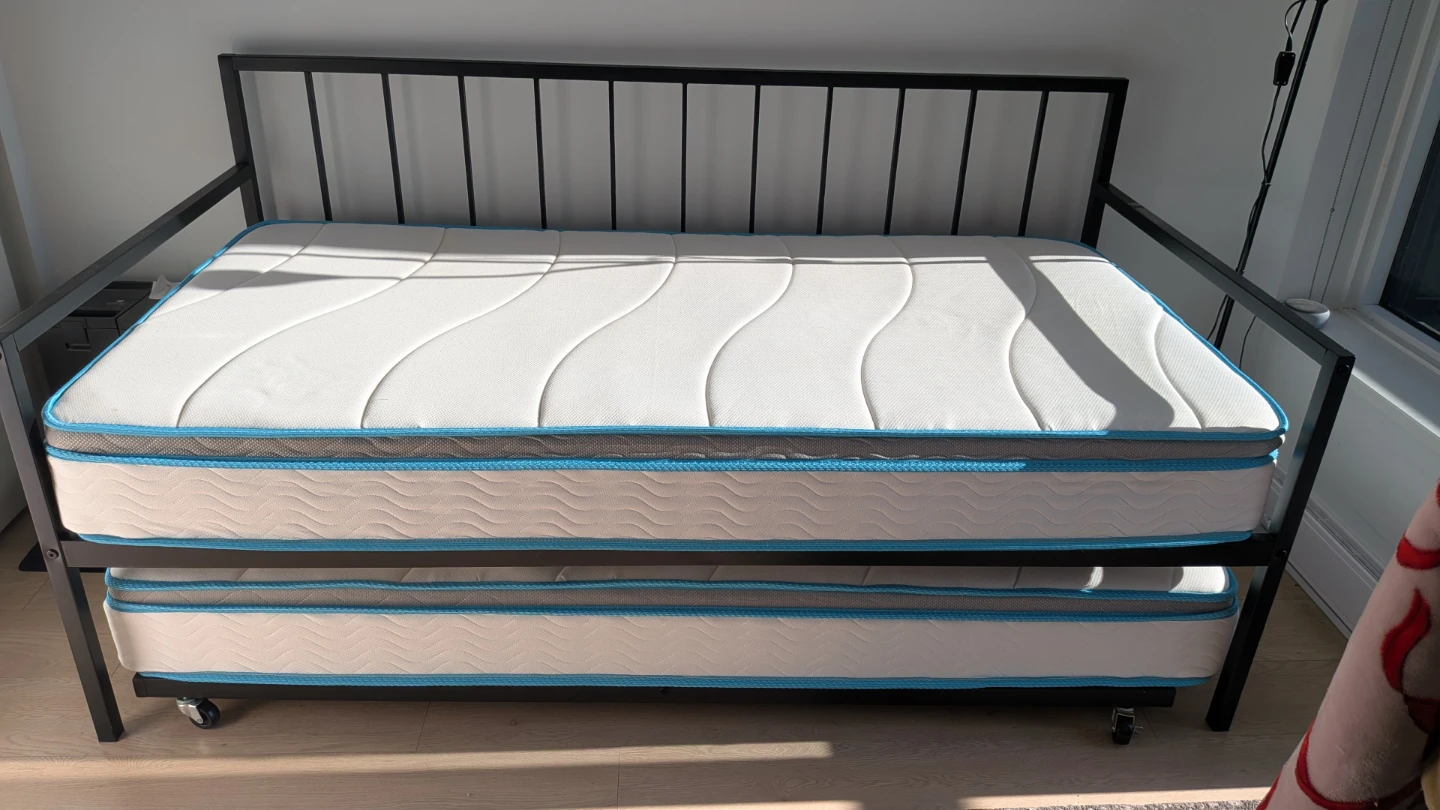 Black Metal Daybed with Trundle - photo 4