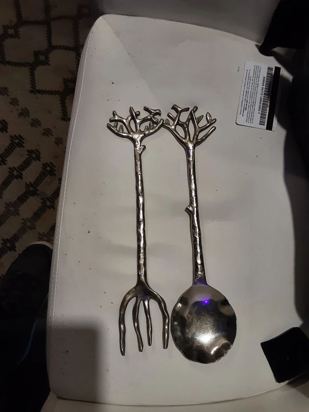 Tree design salad server set