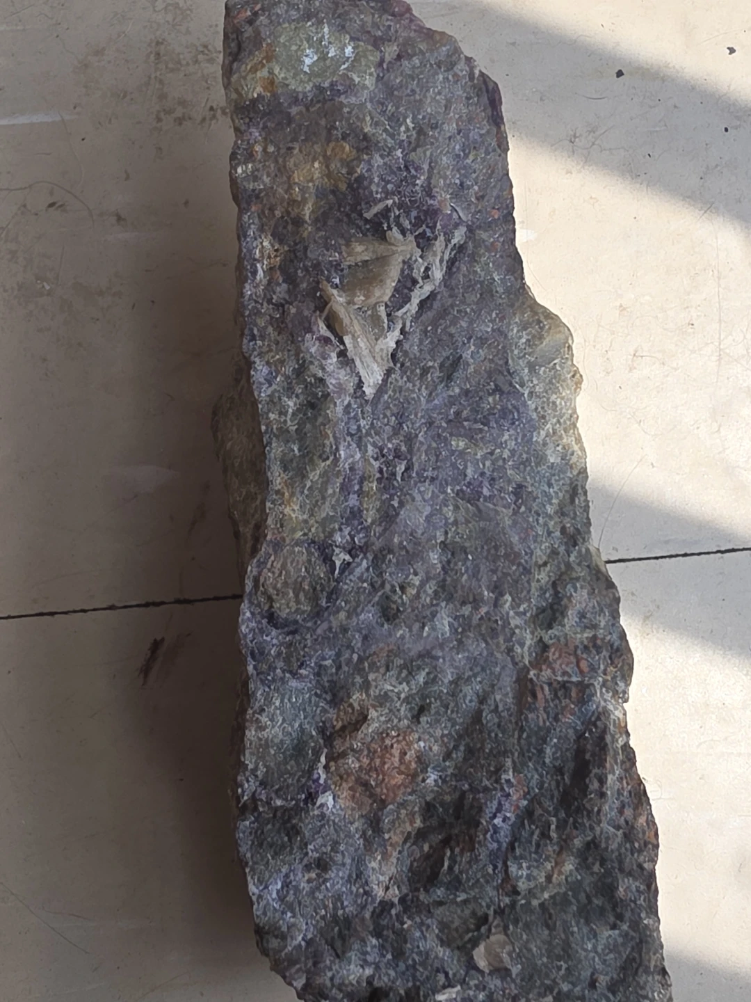 Raw Purple Fluorite & Barite Mineral Specimen - photo 5