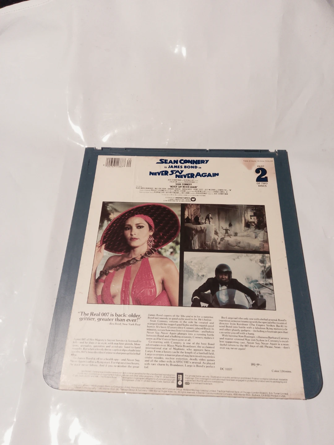 Never Say Never Again James Bond Videodisc - photo 2