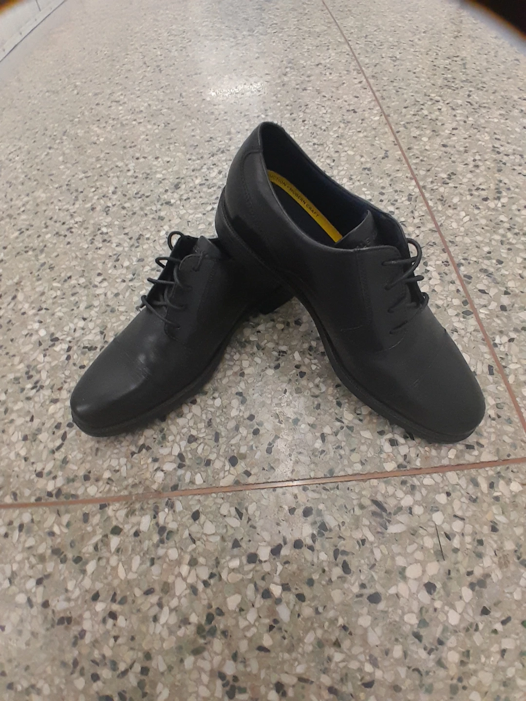 Cole Haan Black Leather Cap Toe Oxford Dress Men's Size 10Shoes - photo 2