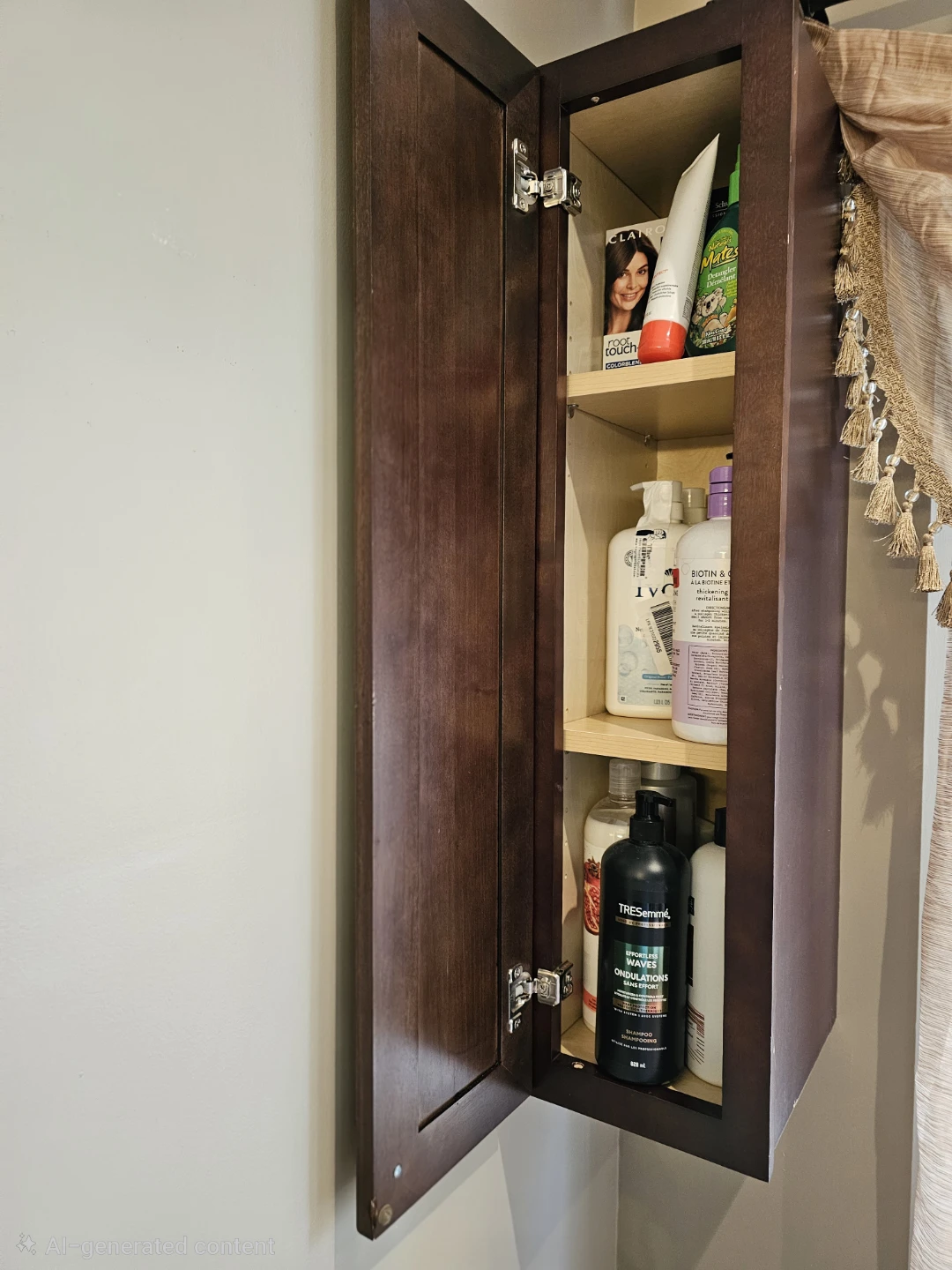 Narrow Wood Wall Cabinet - photo 2