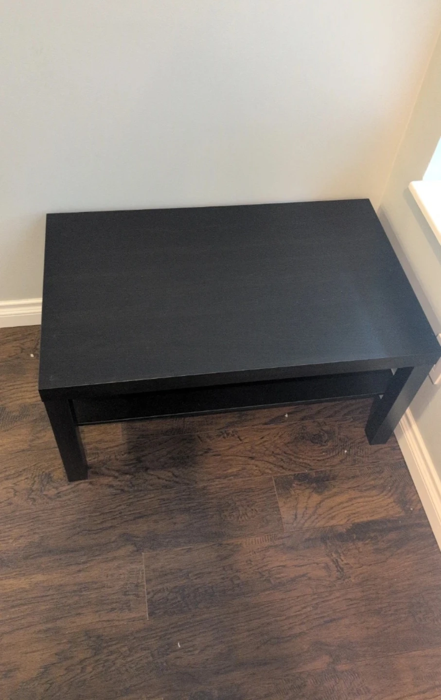 Black Coffee Table with Shelf