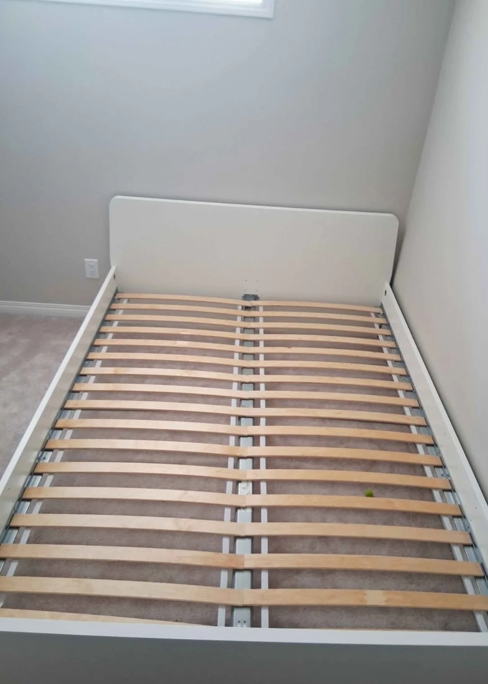 White Queen Bed Frame + mattress