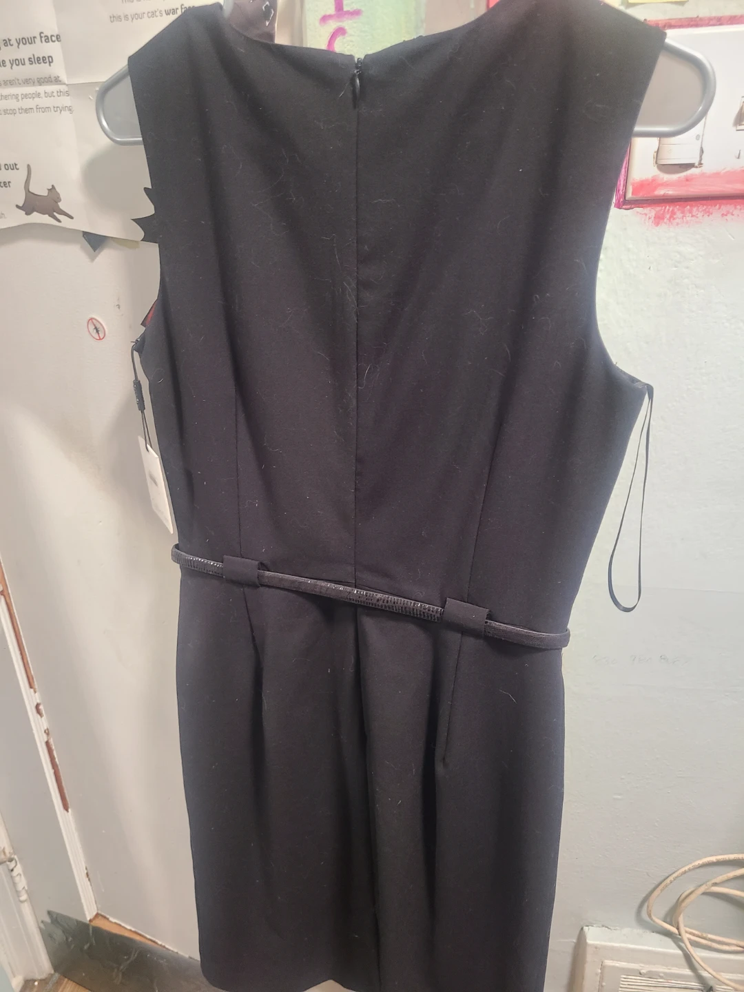 Calvin Klein Black Sleeveless Sheath Dress Size 6 - photo 3