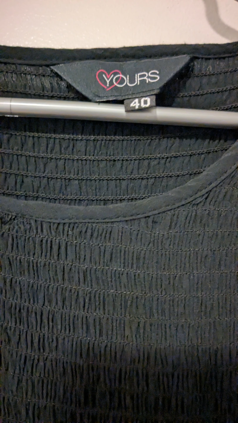 Yours Black Smocked Top - photo 3