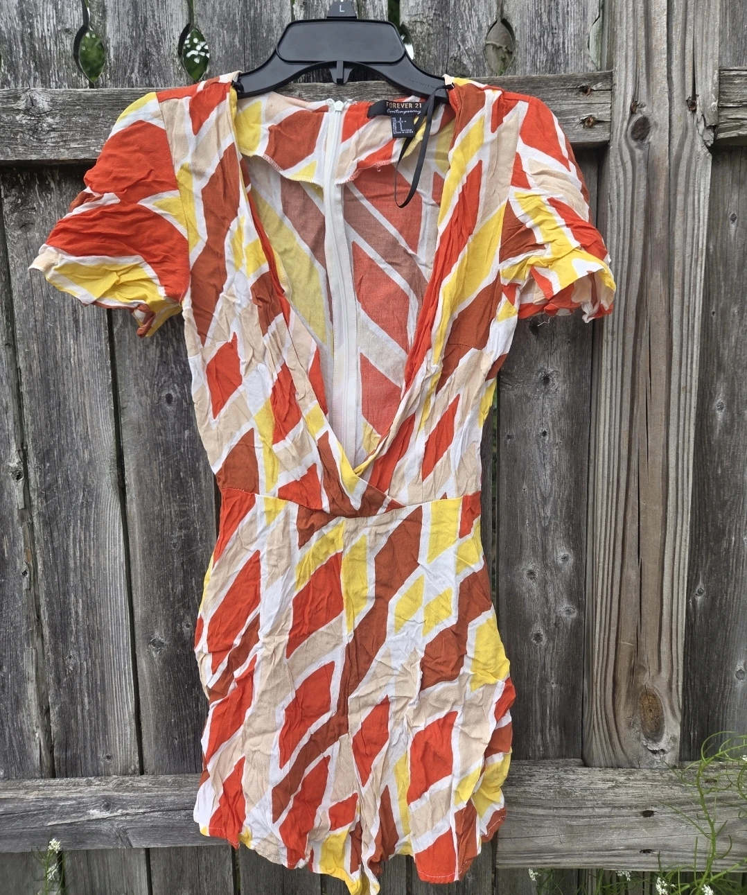 Forever 21 Contemporary Geometric Print Romper