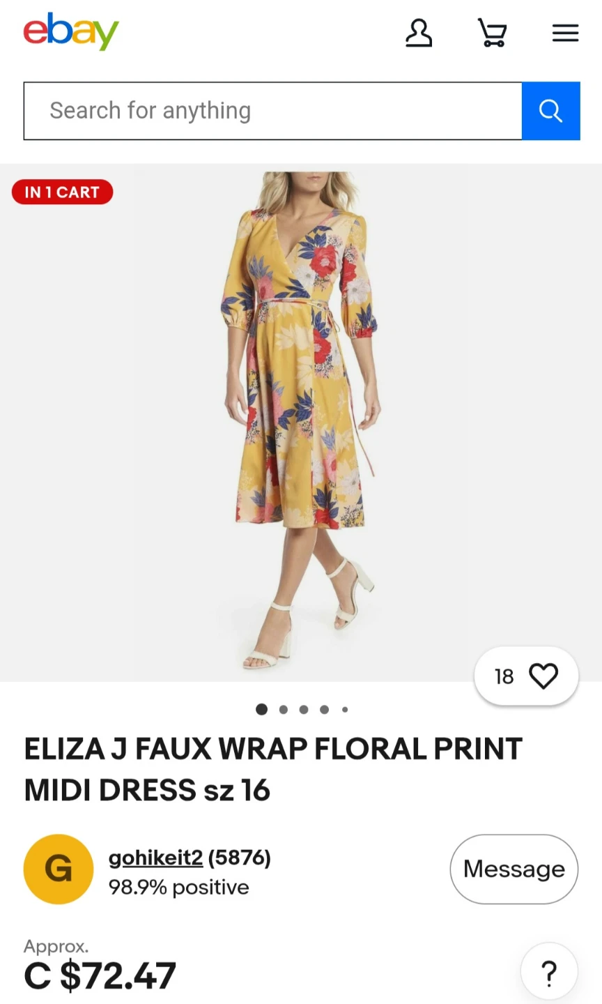 Brand New Bold Yellow Wrap Dress