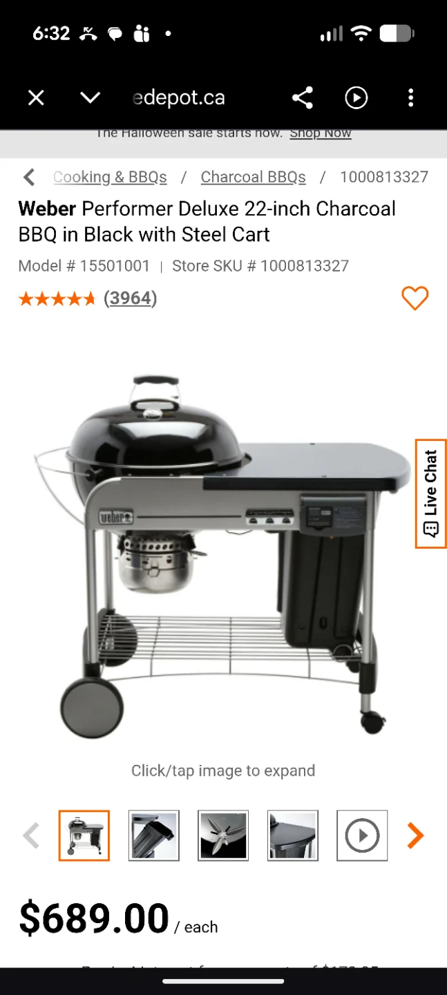 New Weber Performance Grill for Sale
