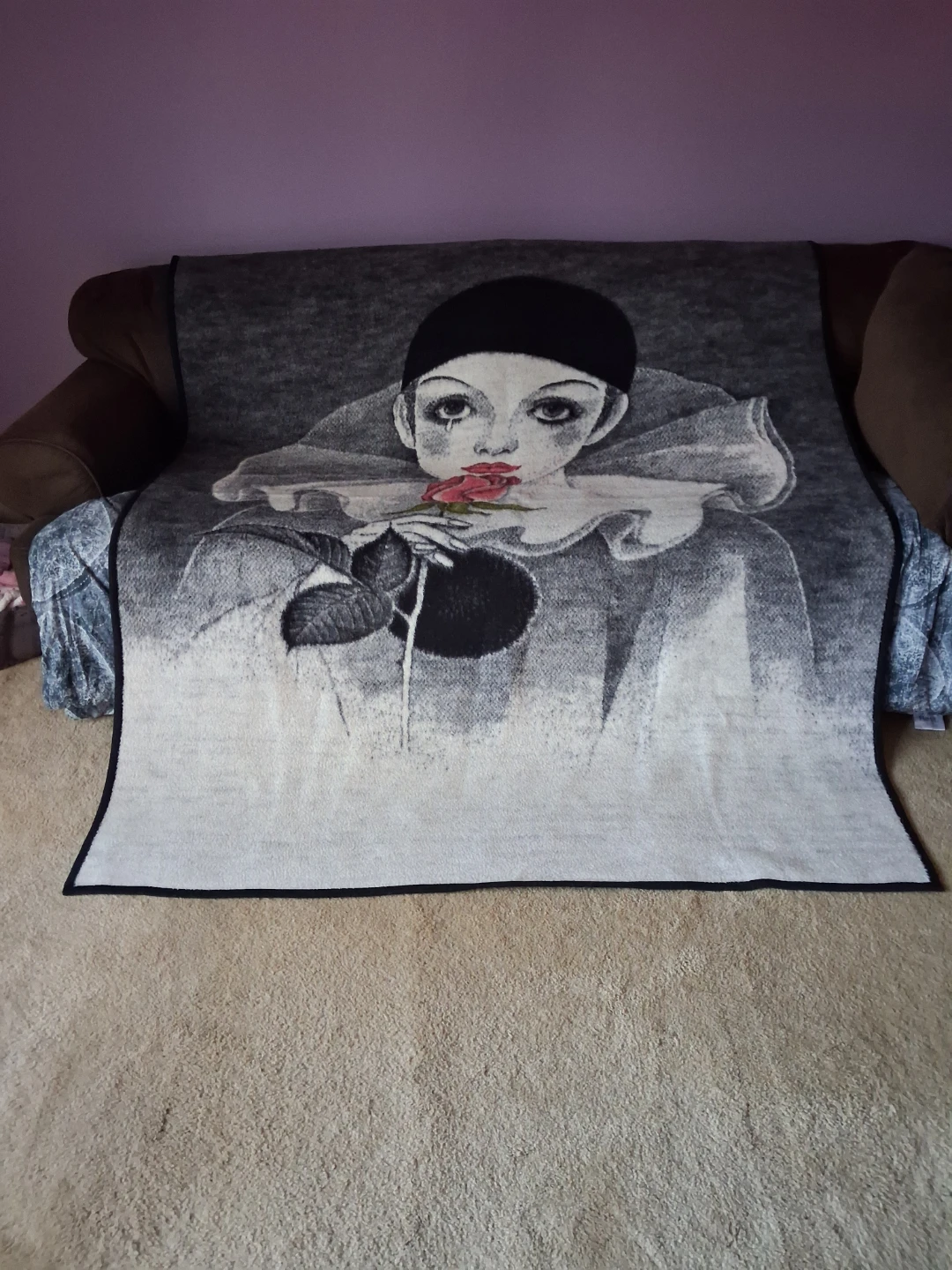 Clown Portrait Blanket Throw - photo 2