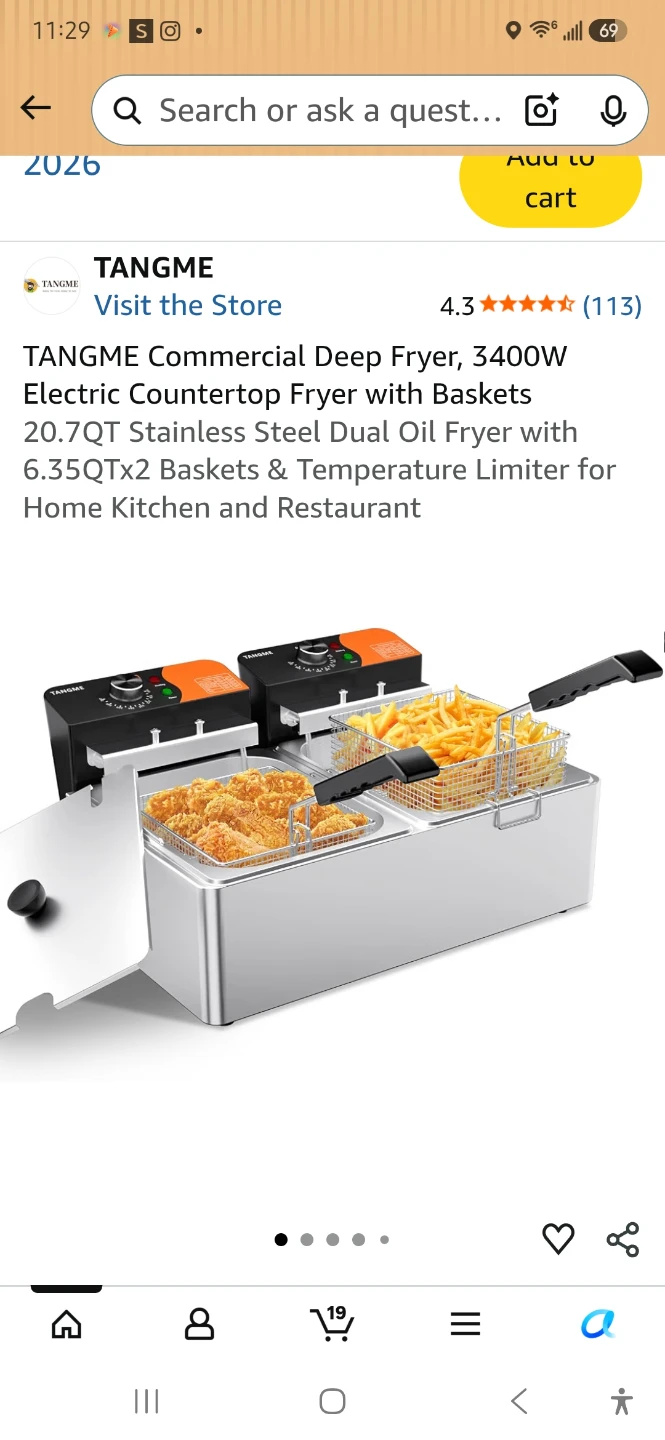 TANGME Electric Countertop Deep Fryer S82 - photo 4