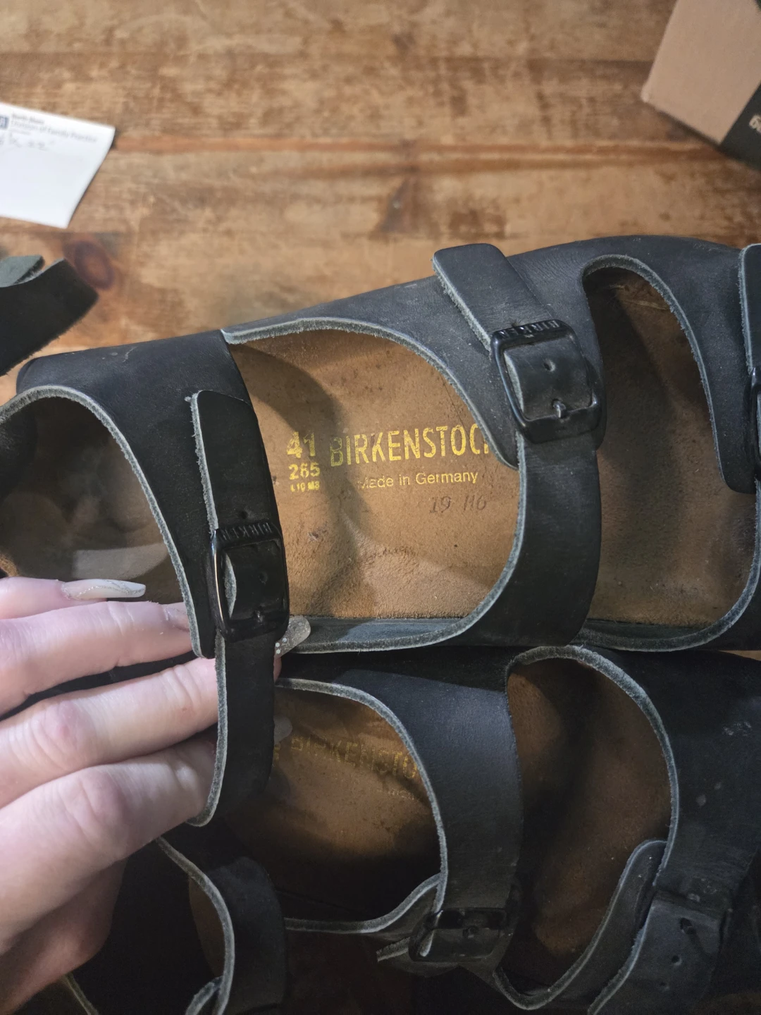 Birkenstock Athena Unisex Black Leather Sandals - photo 2