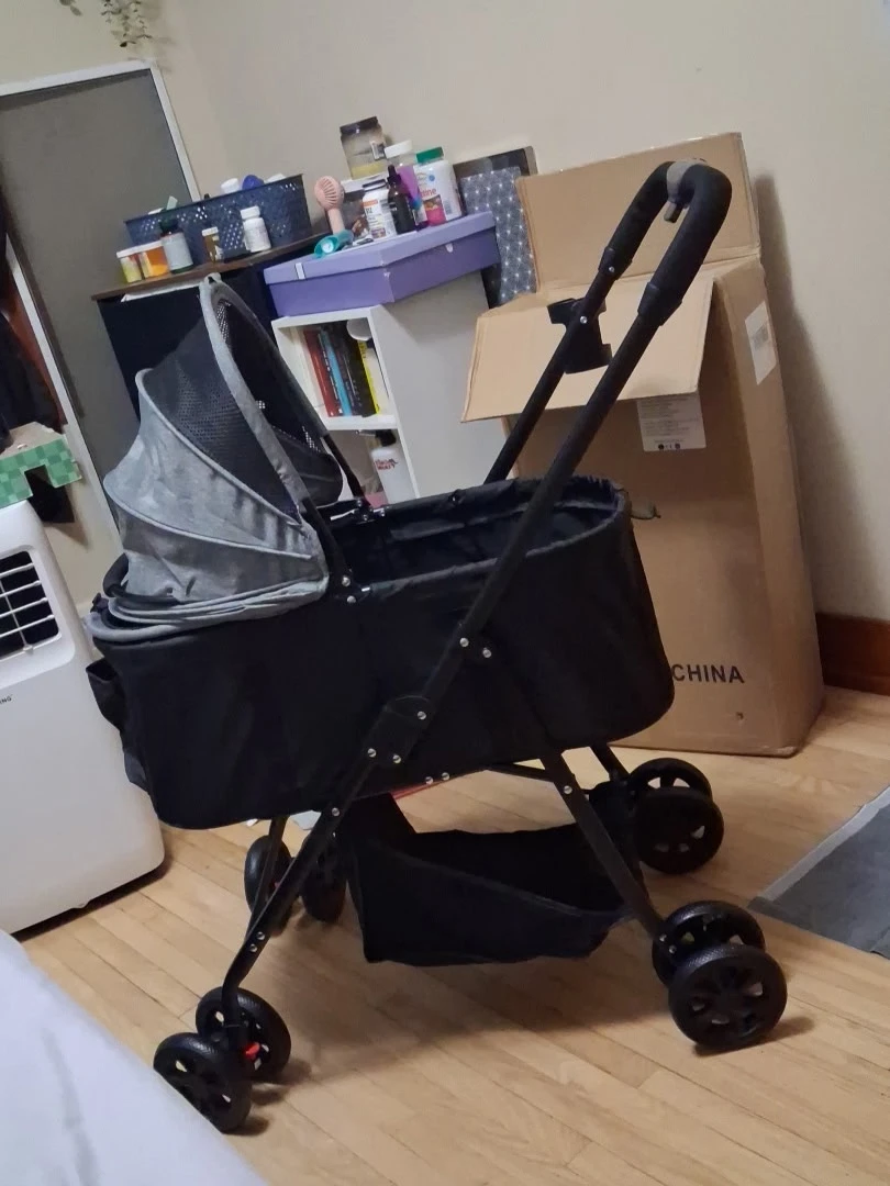 Black & Grey Pet Stroller NEW