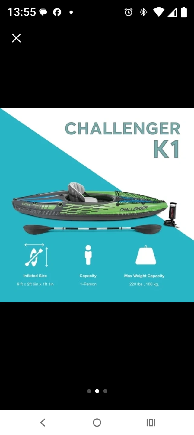 Intex Challenger K1 Kayak Set
