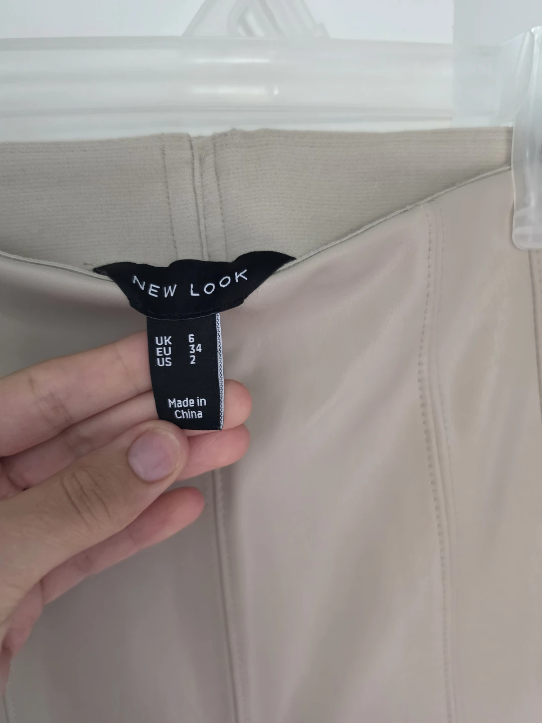 New Look Beige Faux Leather Leggings Size US 2 - photo 3