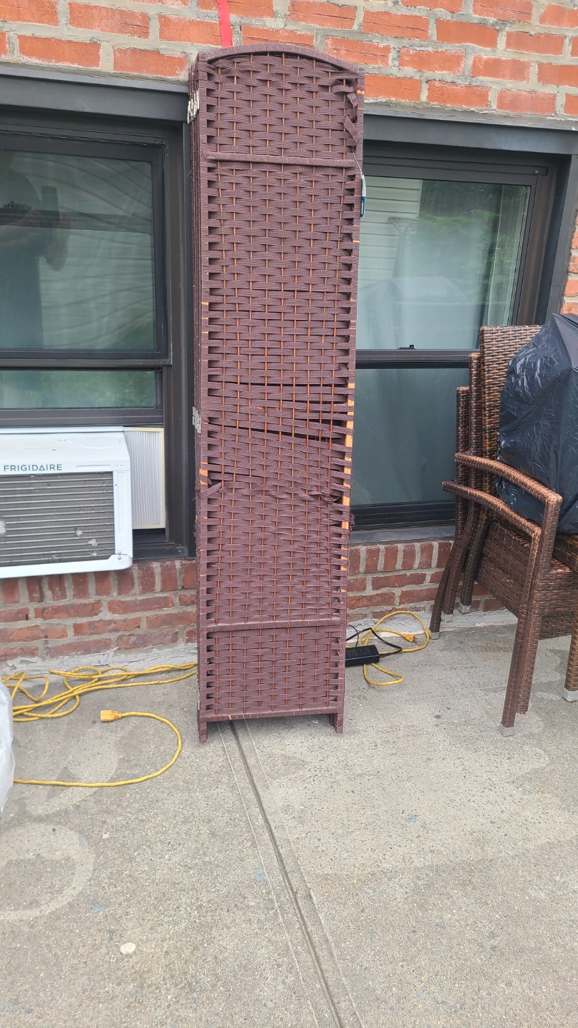8 Panel Wicker Room Divider Screen