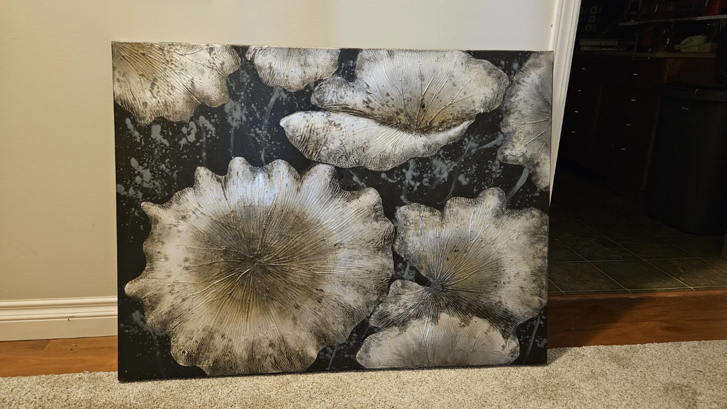 Textured Floral Wall Art