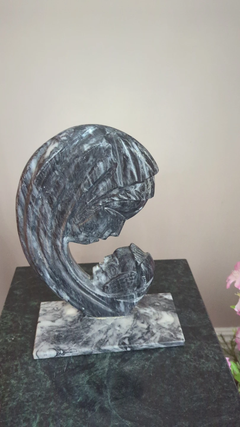 Marble Sculpture of Mother and Child