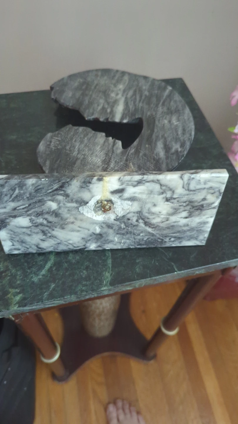 Marble Sculpture of Mother and Child - photo 4