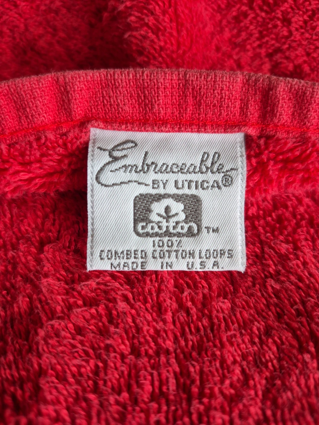 Towel: Large Thick Towel 100% Cotton (made in USA) Red ♥️ - photo 2