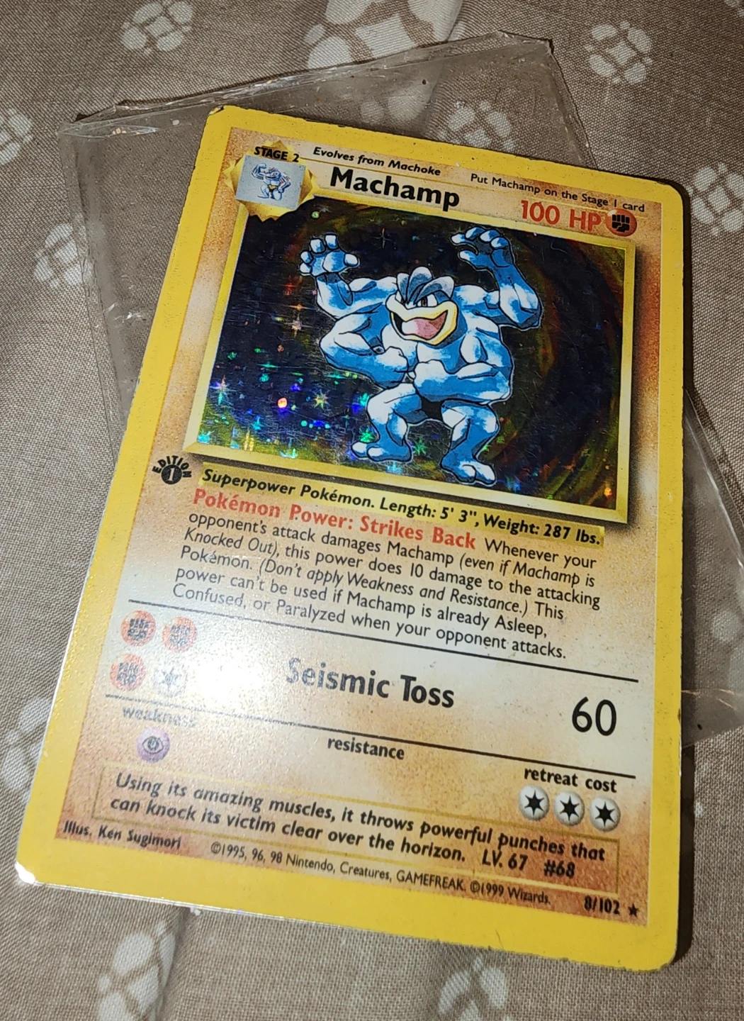 Holographic Machamp Pokemon Card - photo 2