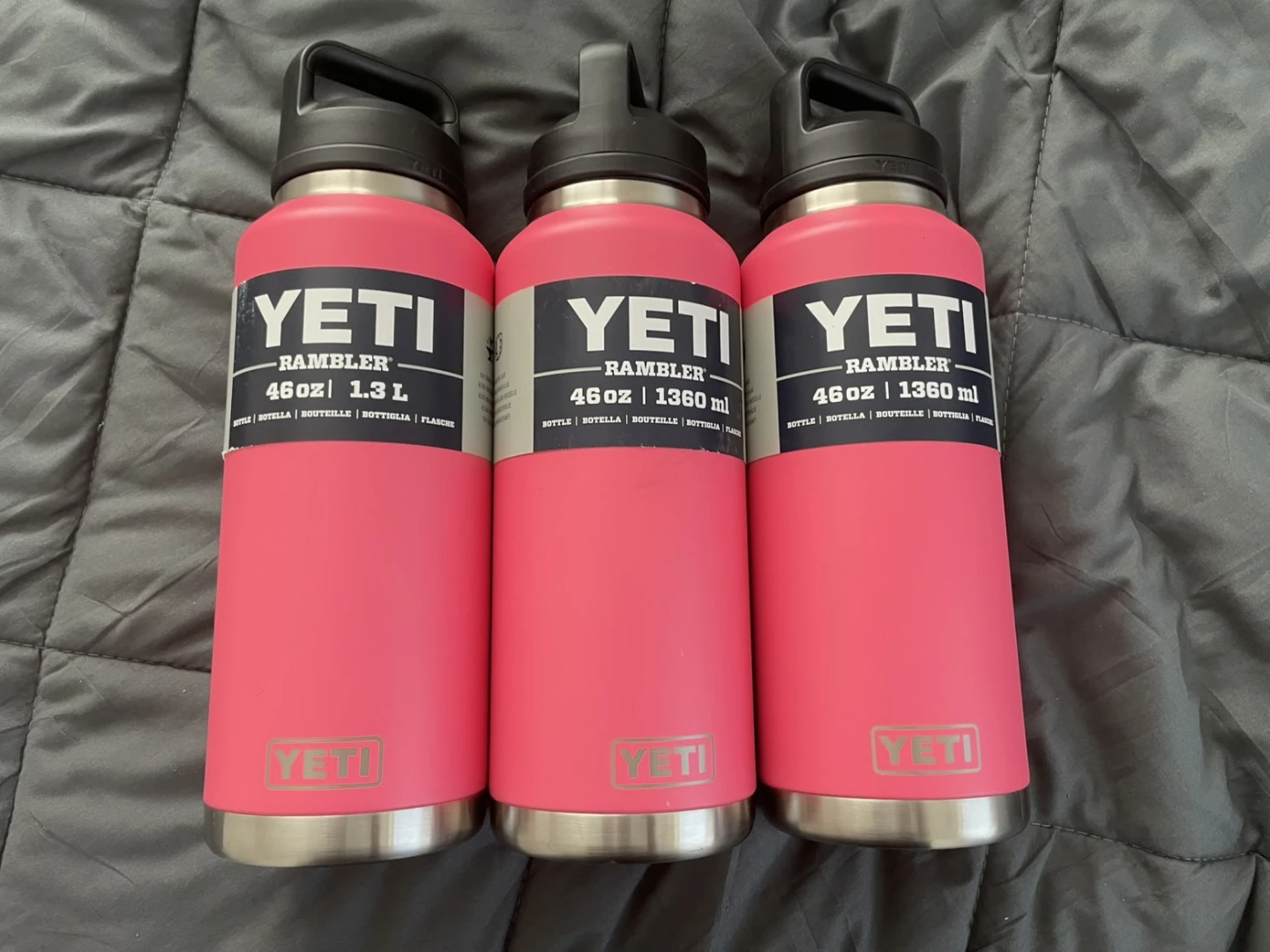 Three YETI Rambler 46oz Water Bottles - photo 2