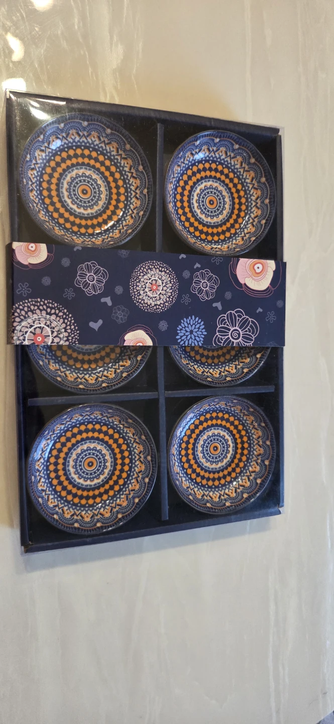 Set of 6 Decorative Small Saucers/Plates