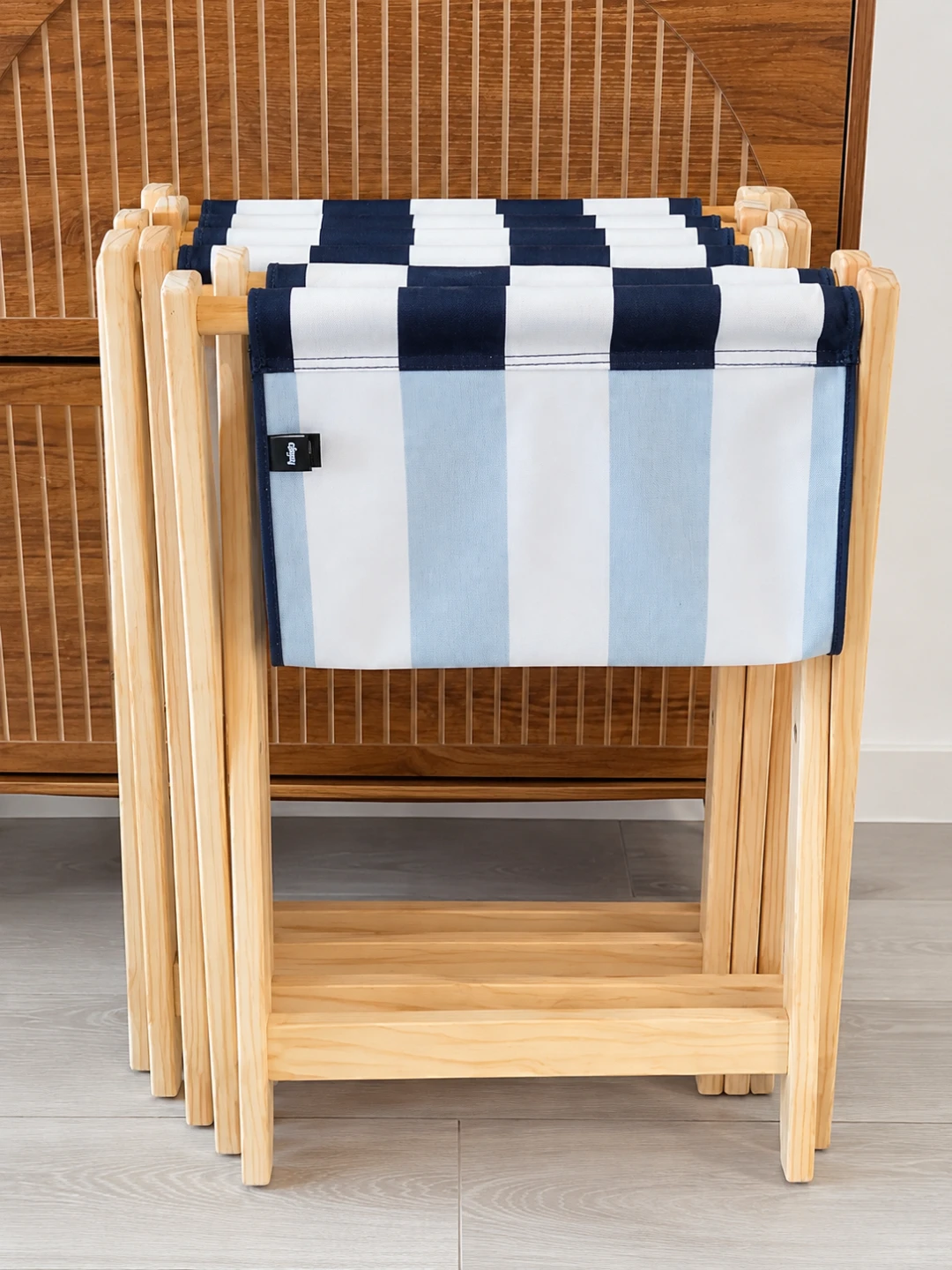 Striped Folding Stool - photo 4