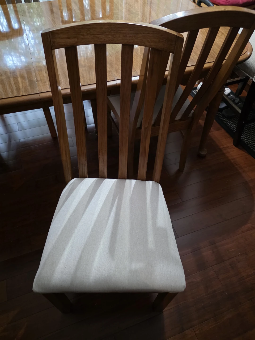 Wooden Dining Chairs with Upholstered Seats - photo 4