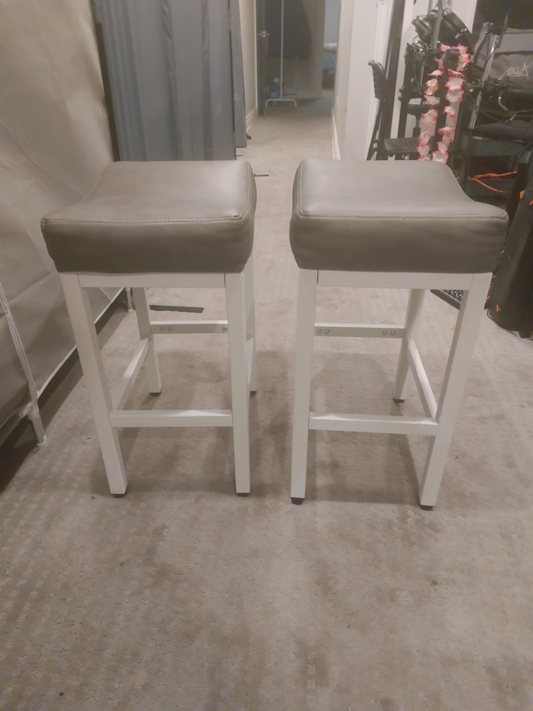Set of 2 Gray Bar Stools - photo 4