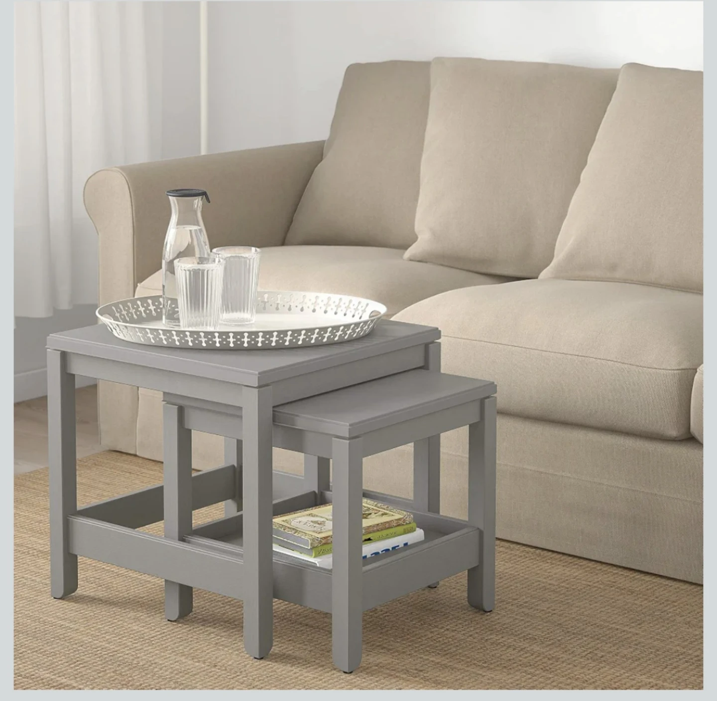 IKEA Grey Nesting Side Tables - photo 2