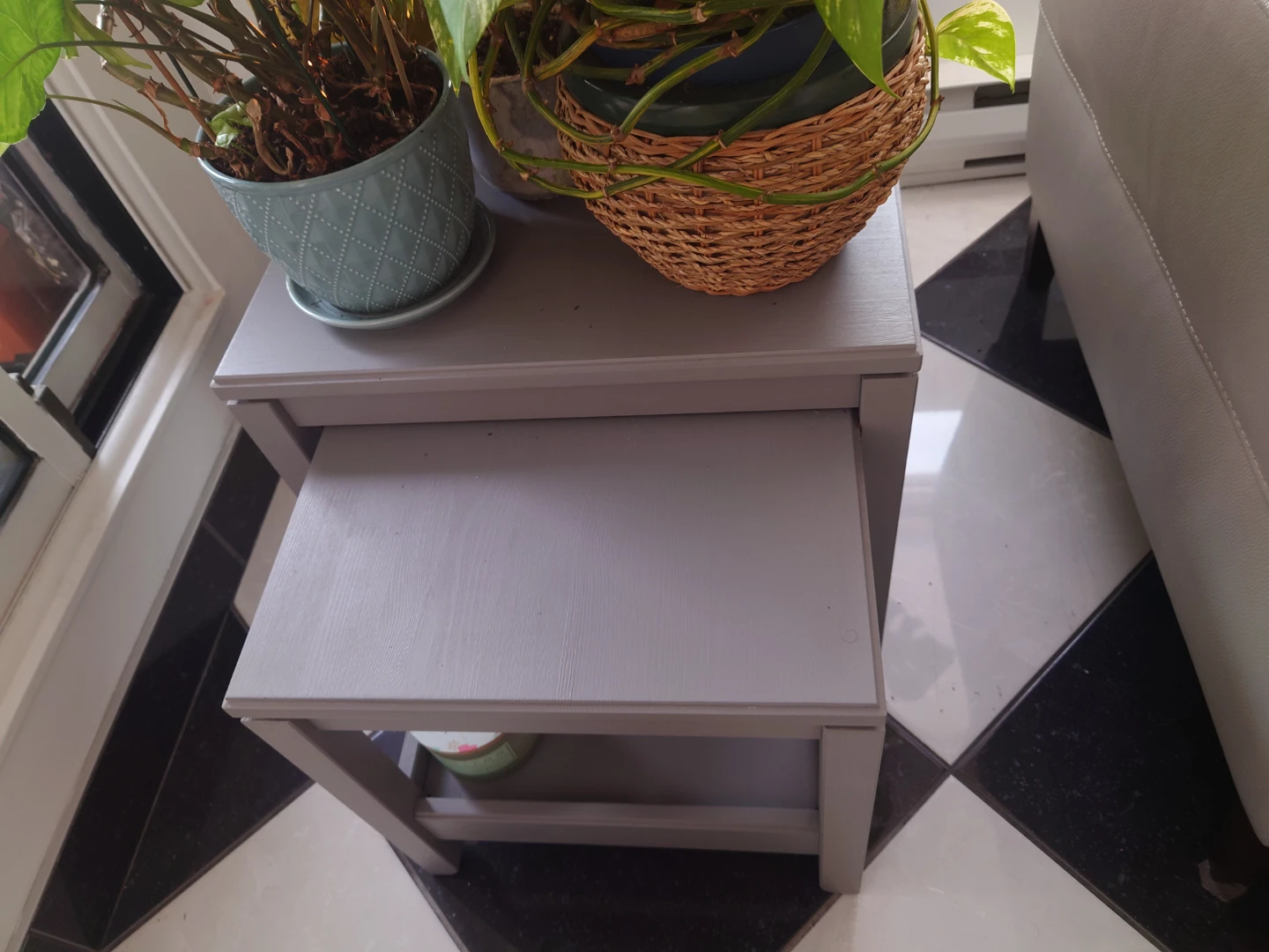 IKEA Grey Nesting Side Tables - photo 4