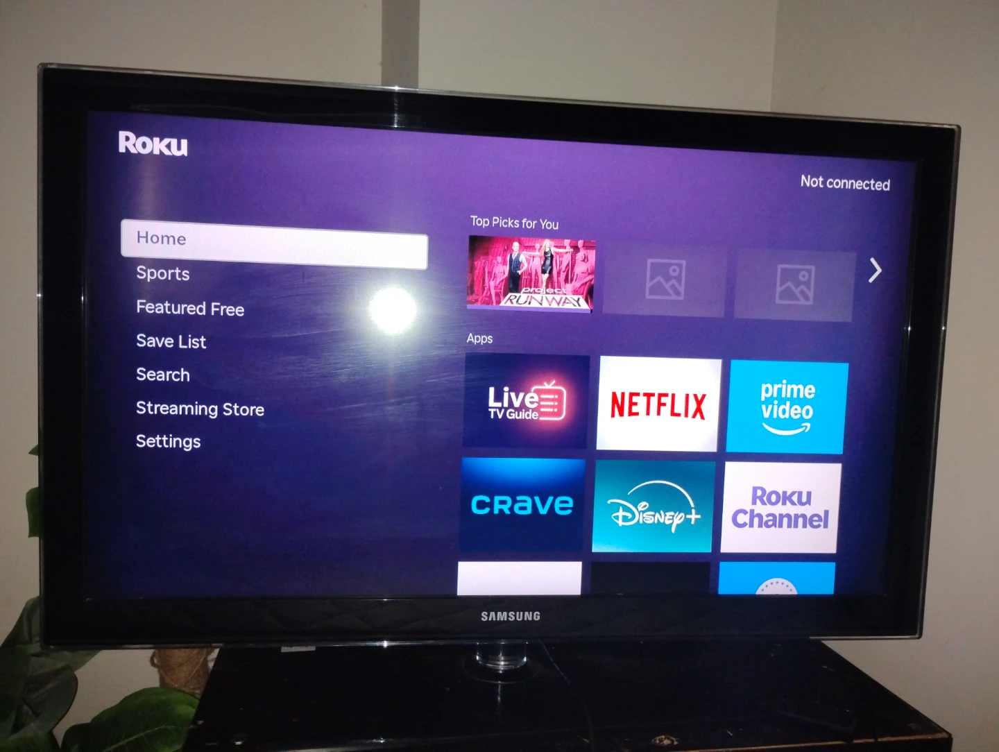 Samsung 40" tv with roku