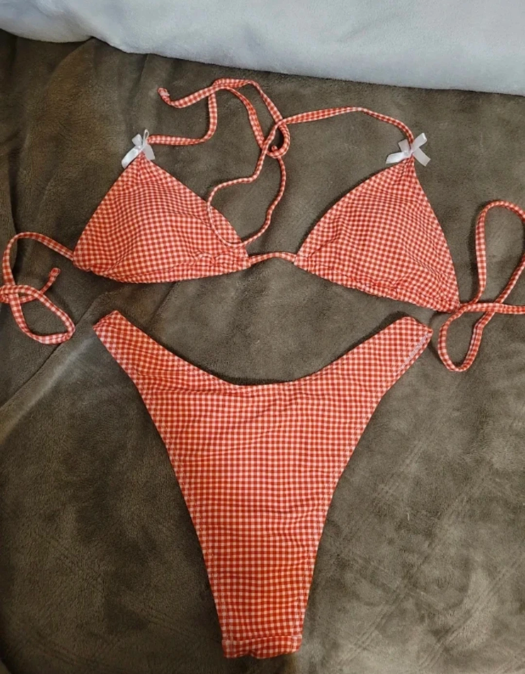 Red Gingham Bikini - photo 2