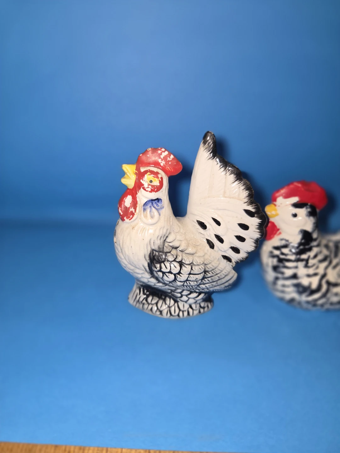 Ceramic Chicken Figurines (Rooster and Hen) - photo 2