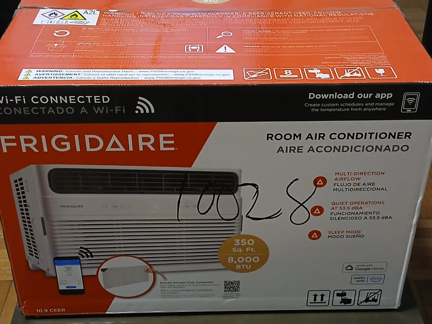 NEW IN BOX Frigidaire 10.9 CEER Room Air Conditioner - 8,000 BTU