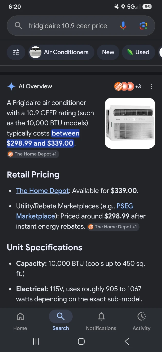 NEW IN BOX Frigidaire 10.9 CEER Room Air Conditioner - 8,000 BTU - photo 2