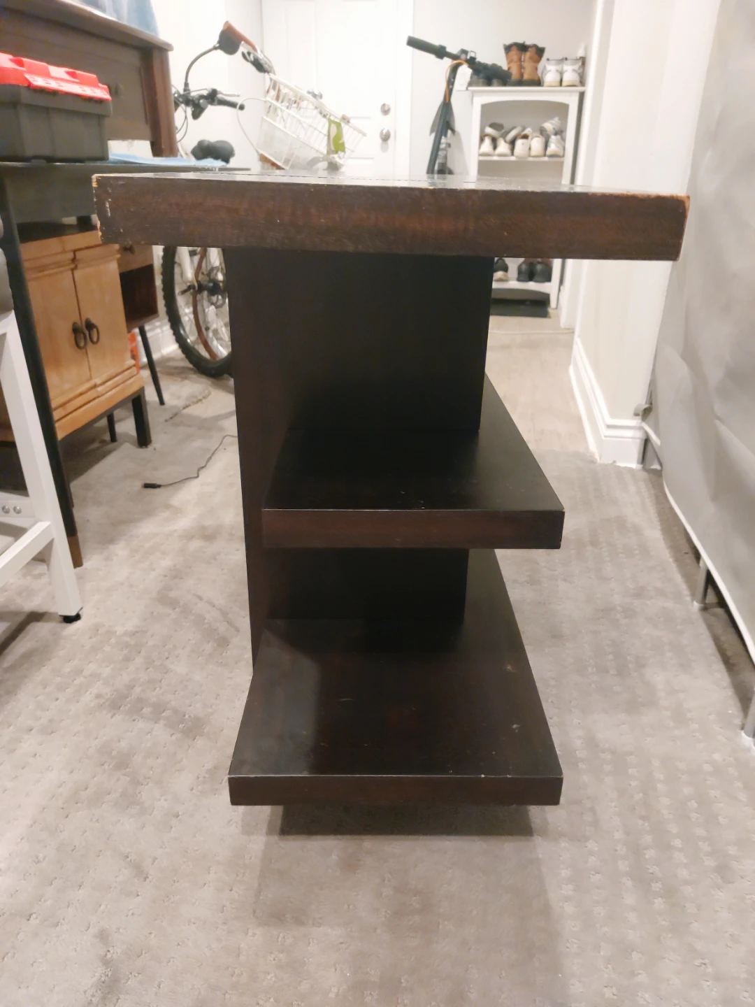 Dark Wood 3-Tier Shelf Unit - photo 5