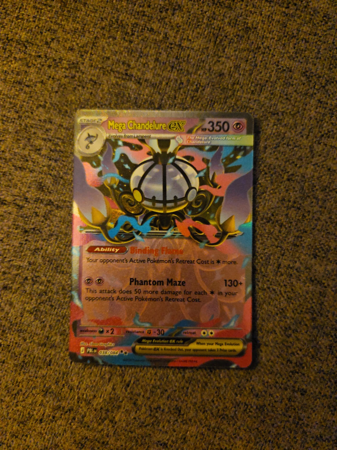 Mega Chandelure EX Pokémon Card