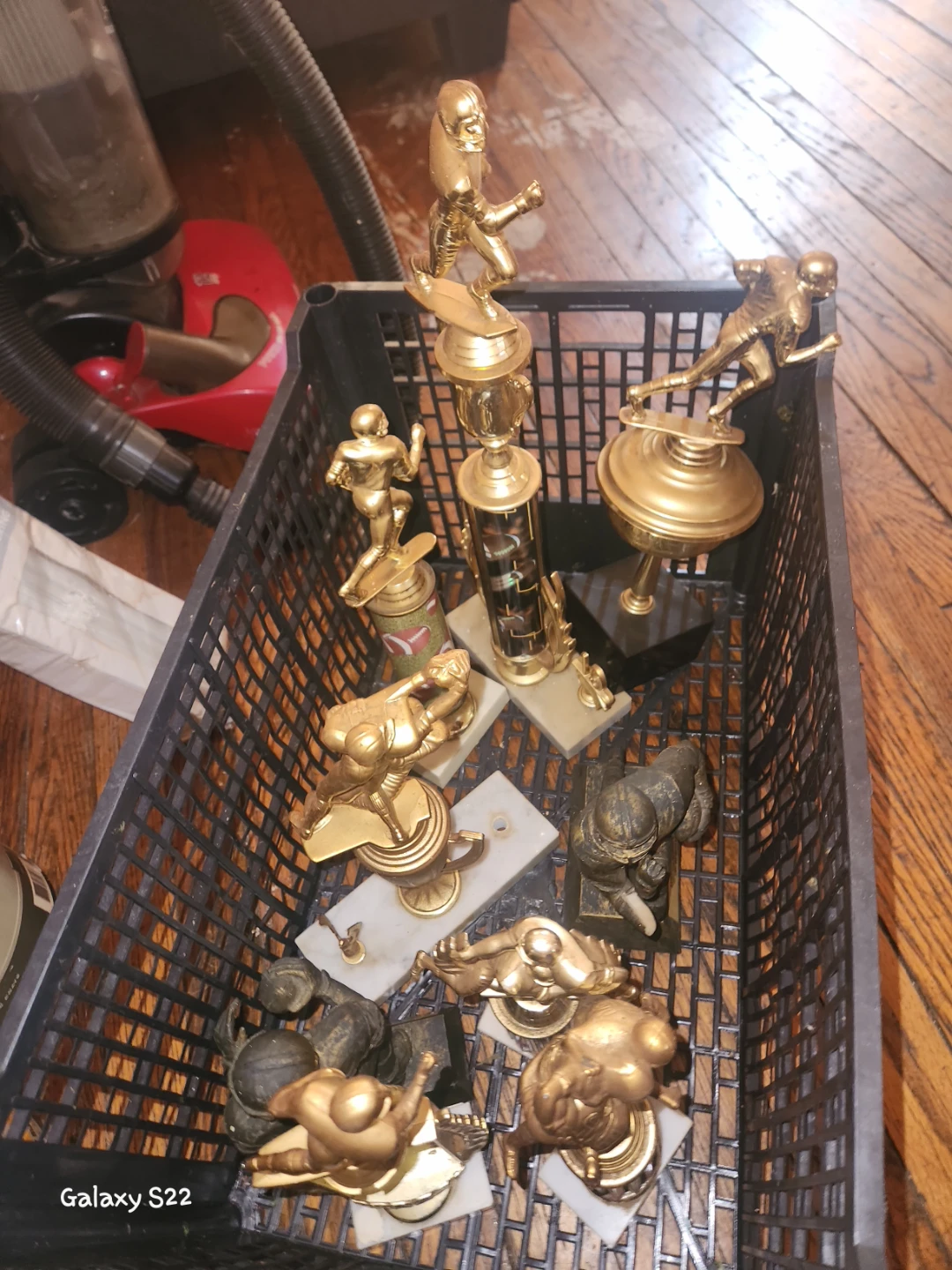 Lot of 9 Gold Trophies