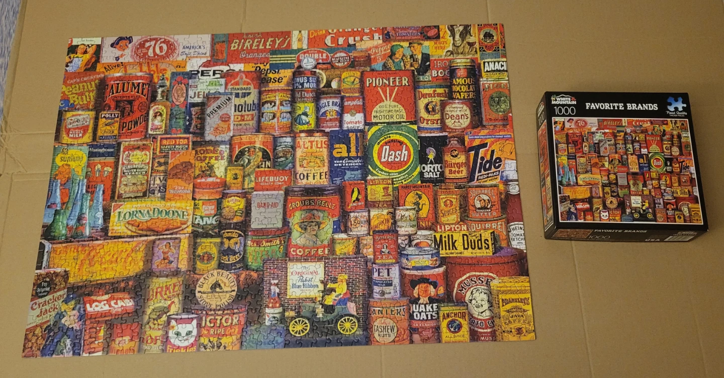 White Mountain Favorite Brands 1000 Piece Jigsaw Puzzle