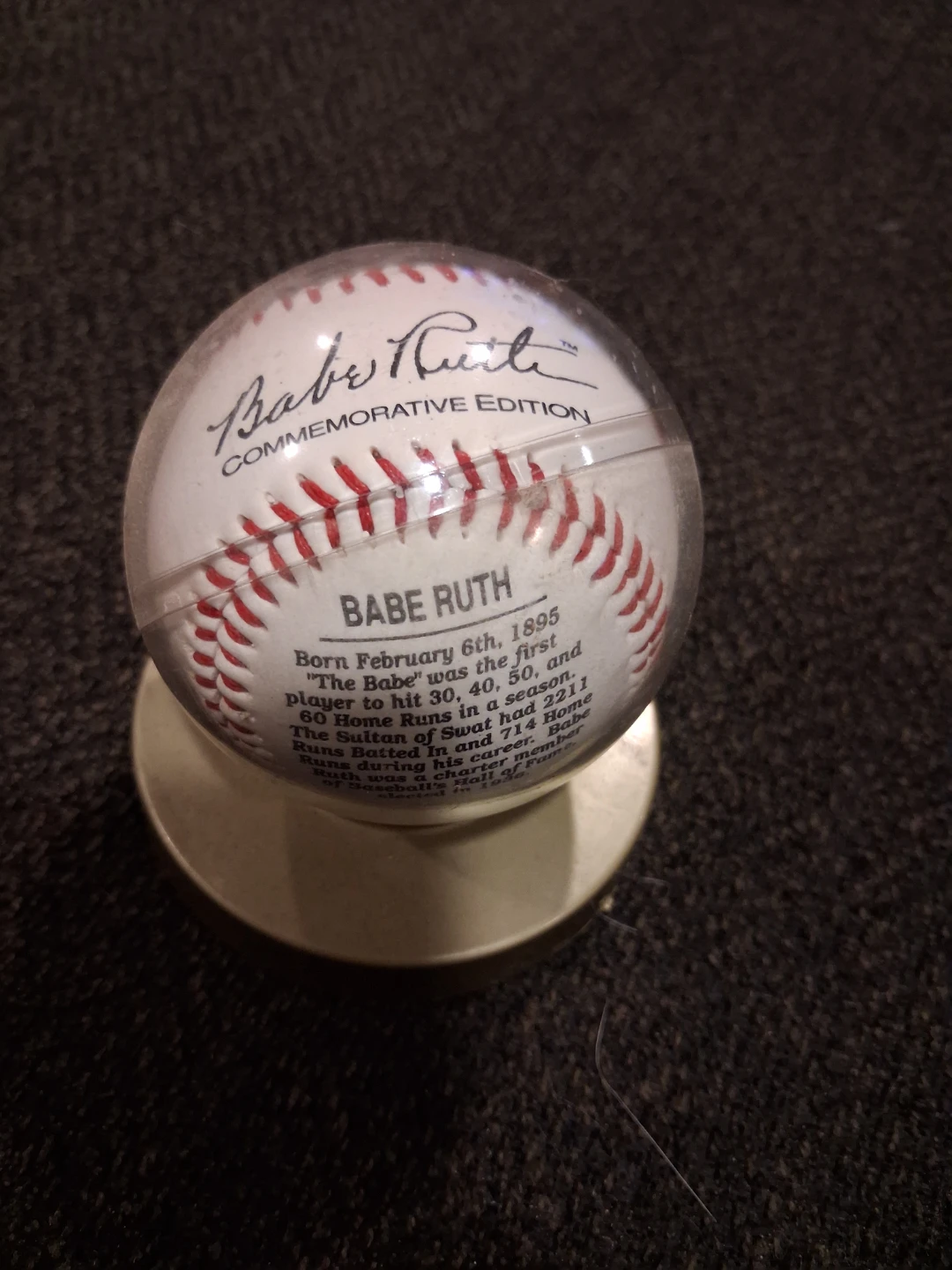 Babe Ruth 100th Anniversary Commemorative Baseball