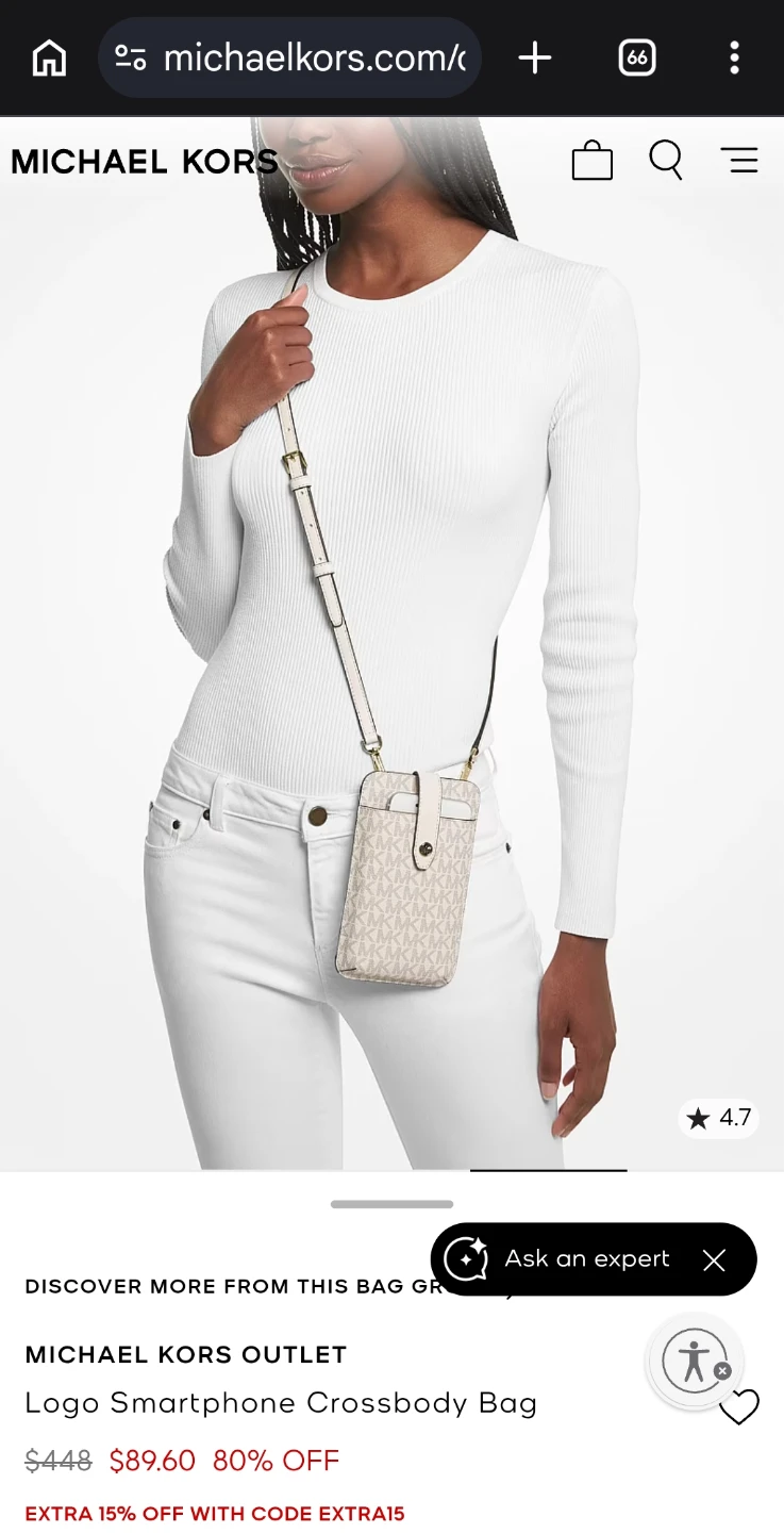Michael Kors Logo Smartphone Crossbody Bag