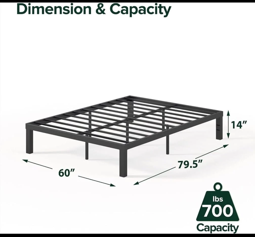 Queen Size Metal Bed Frame & Mattress For Sale - photo 2