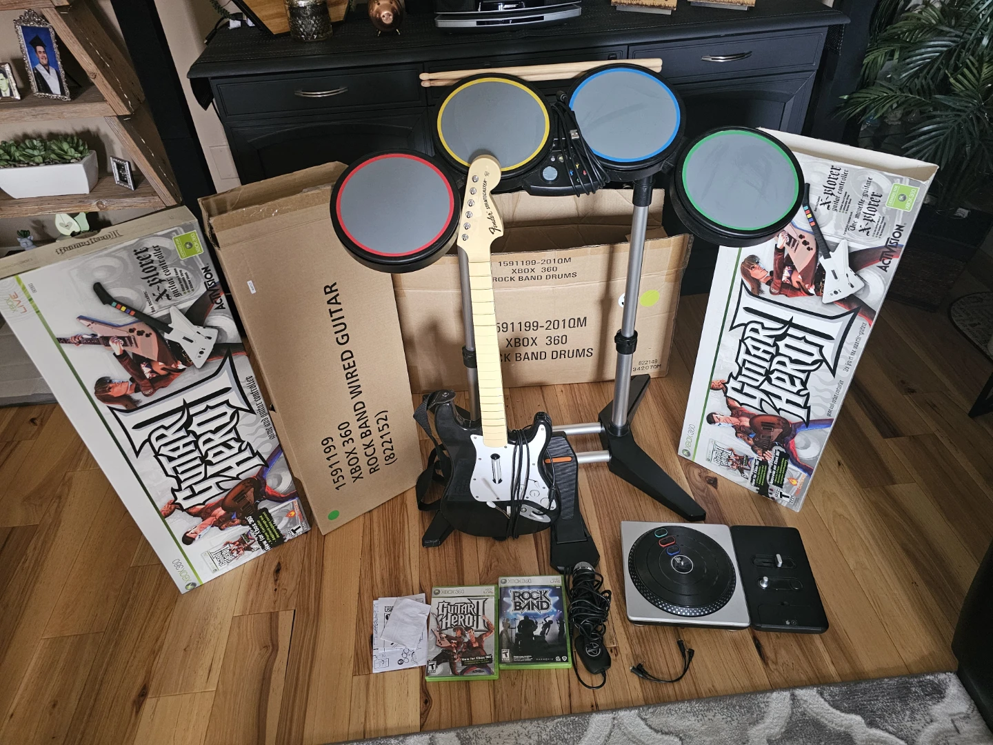 Xbox 360 Rockband/Guitar Hero Bundle