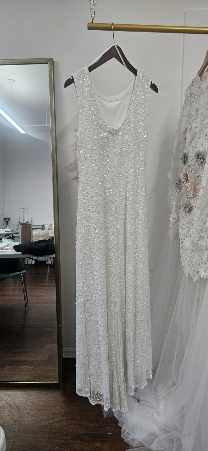 White Sequin Maxi Dress - photo 2