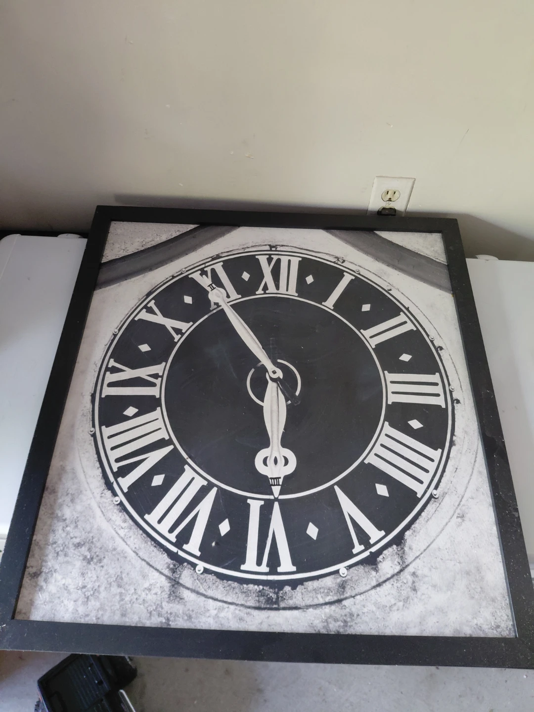 Framed Roman Numeral Wall Clock