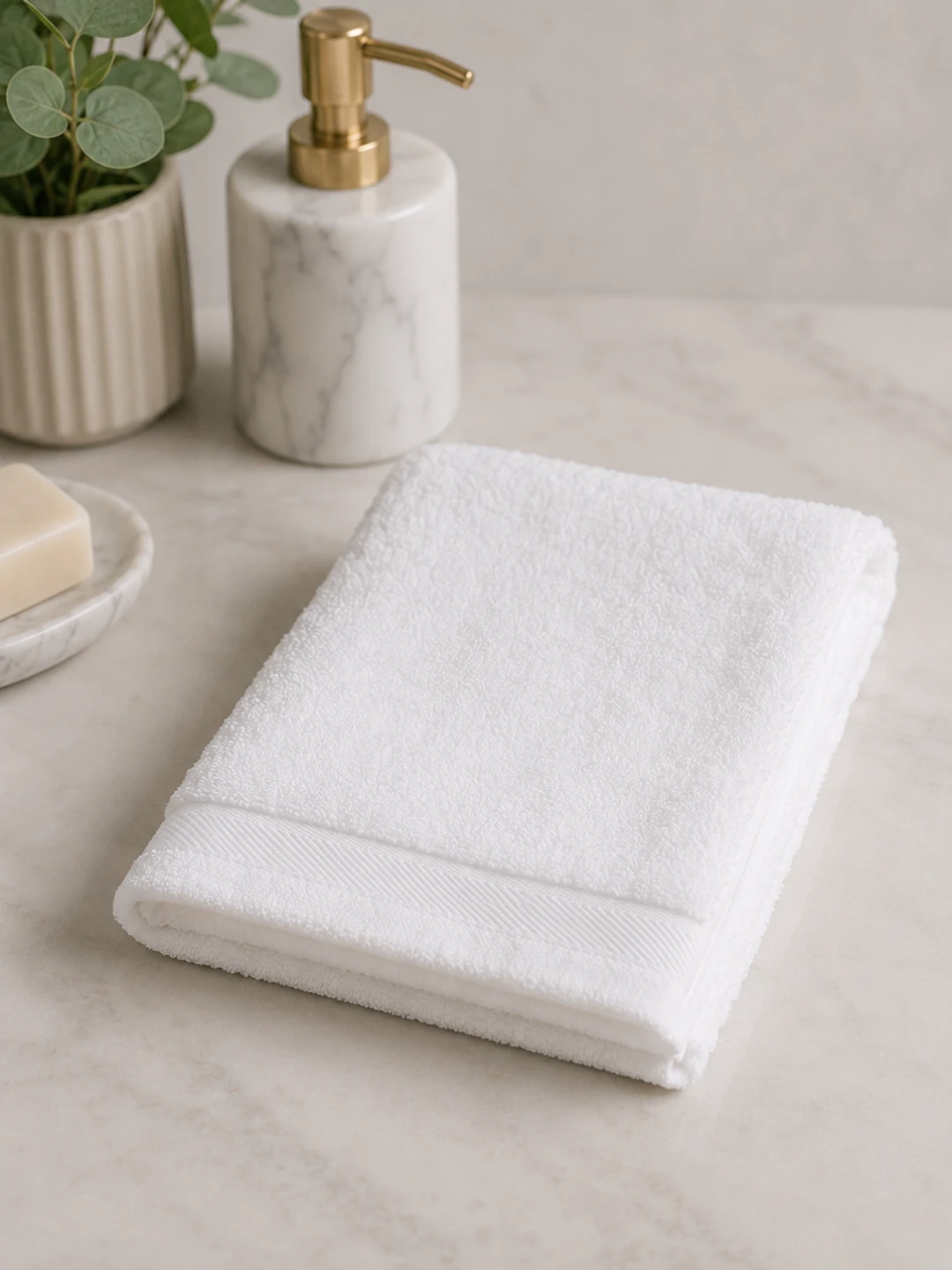 White Bath Towel Set - 5 Piece - photo 4