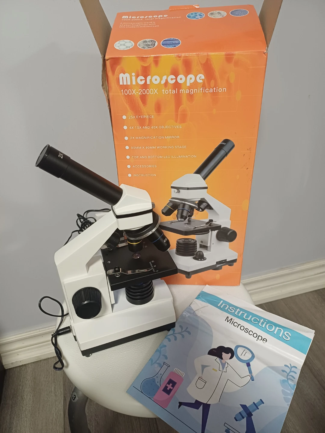 Microscope 100X-2000X Total Magnification - photo 3